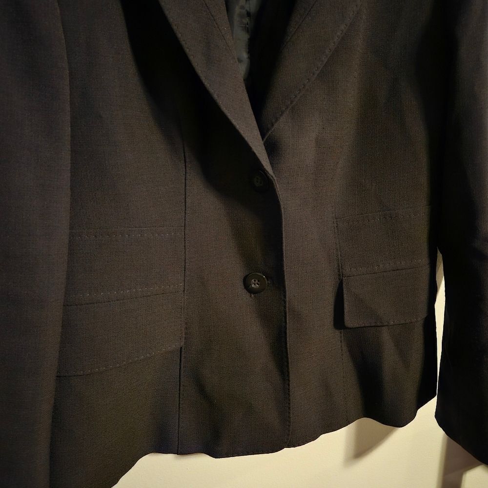 Anne Klein Blazer Suit Jacket Black Petite Suit Business Casual Neutral Classic - Picture 3 of 8